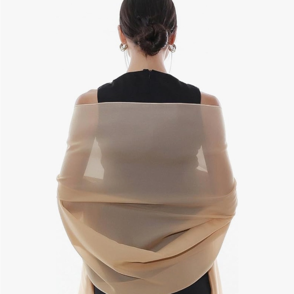 Elegant Tan Sheer Wrap